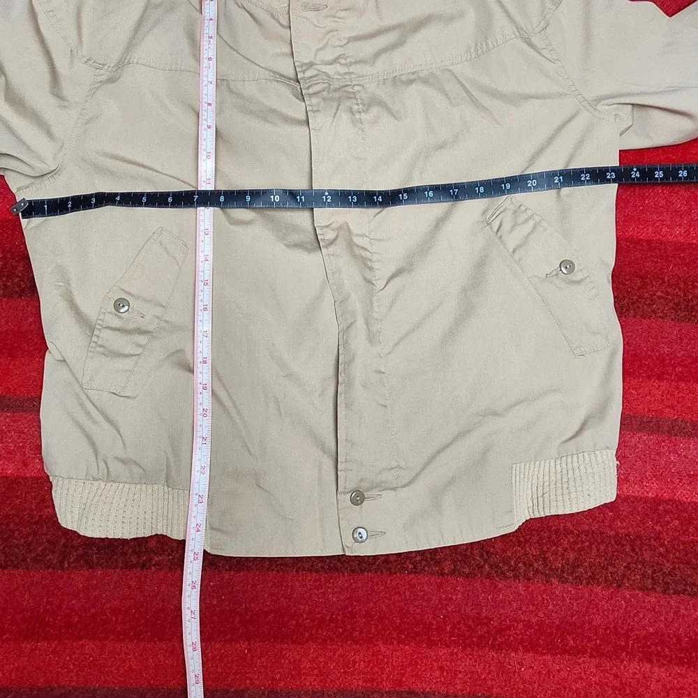 Vintage Bomber Jacket Catalina La Paz  Mens 44  Tan Lightweight Western